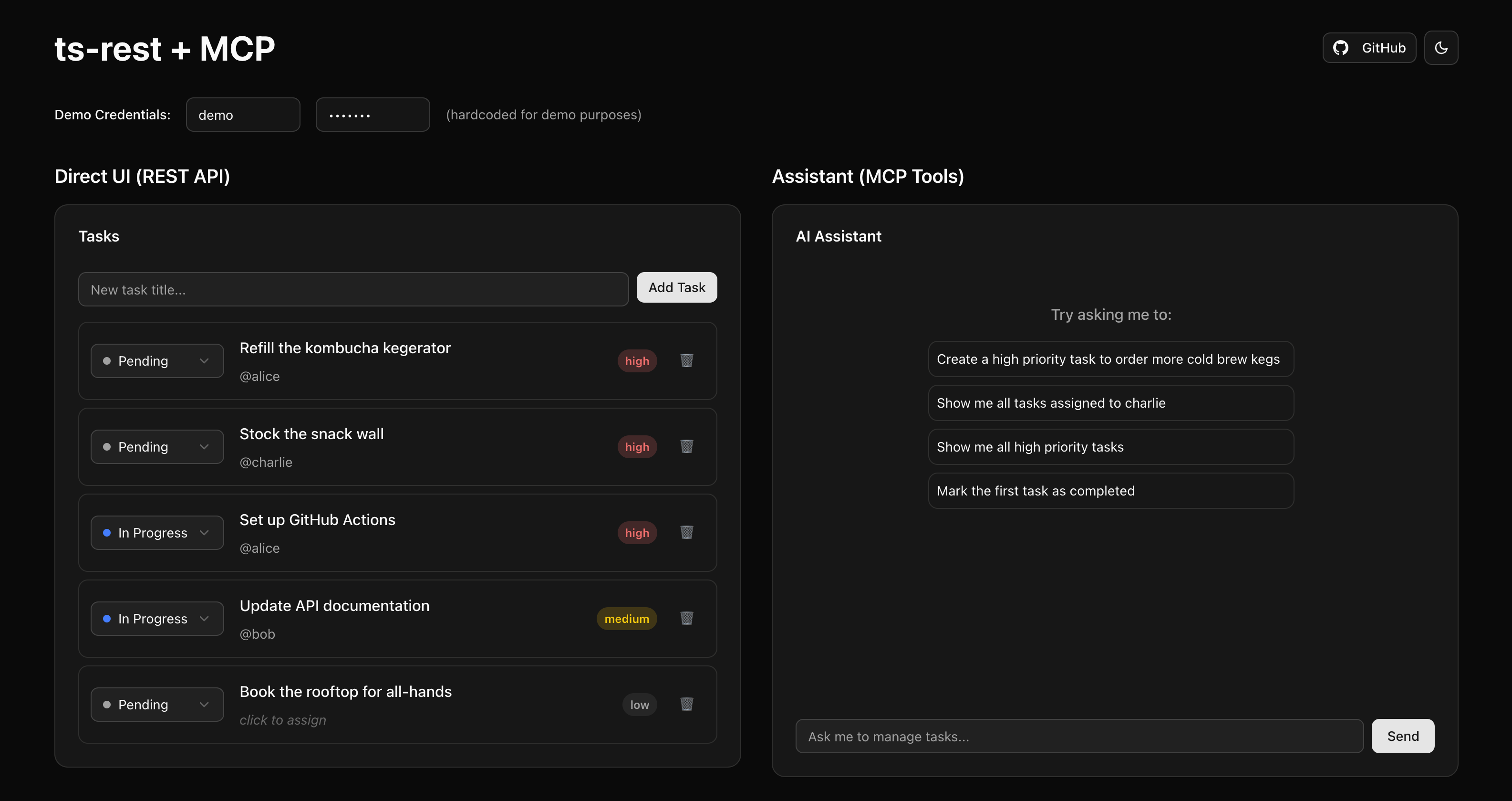 ts-rest + MCP Demo Interface
